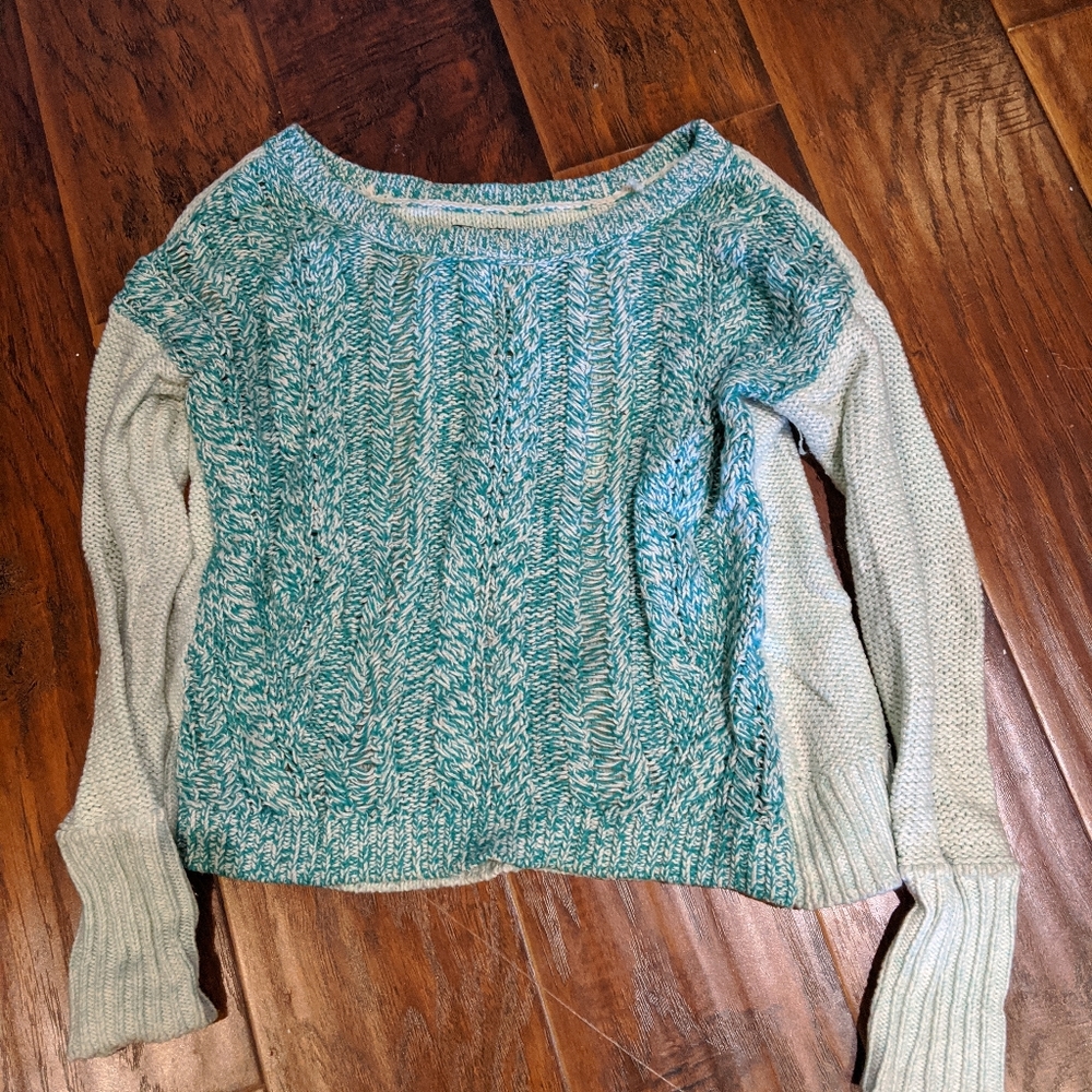 Turquoise American eagle sweater